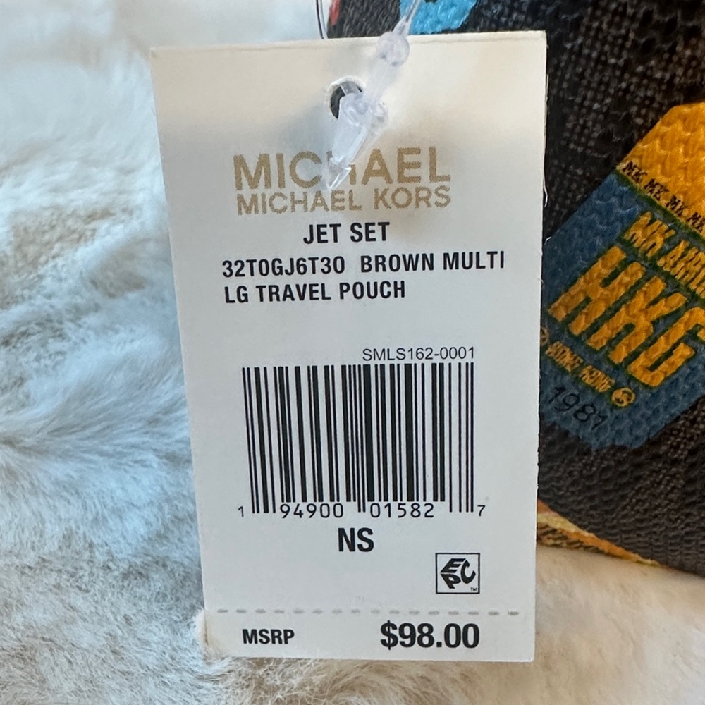 Michael Kors Jet Set Large Printed Logo Travel Pouch NWT - Picture 2 of 9